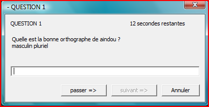 Une question ouverte (plus dure !)